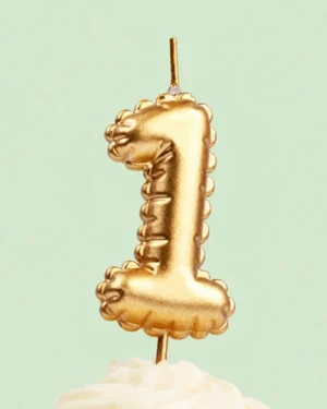 Gold Number Candle