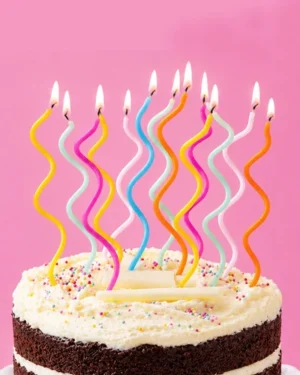 Rainbow Twisted Candles